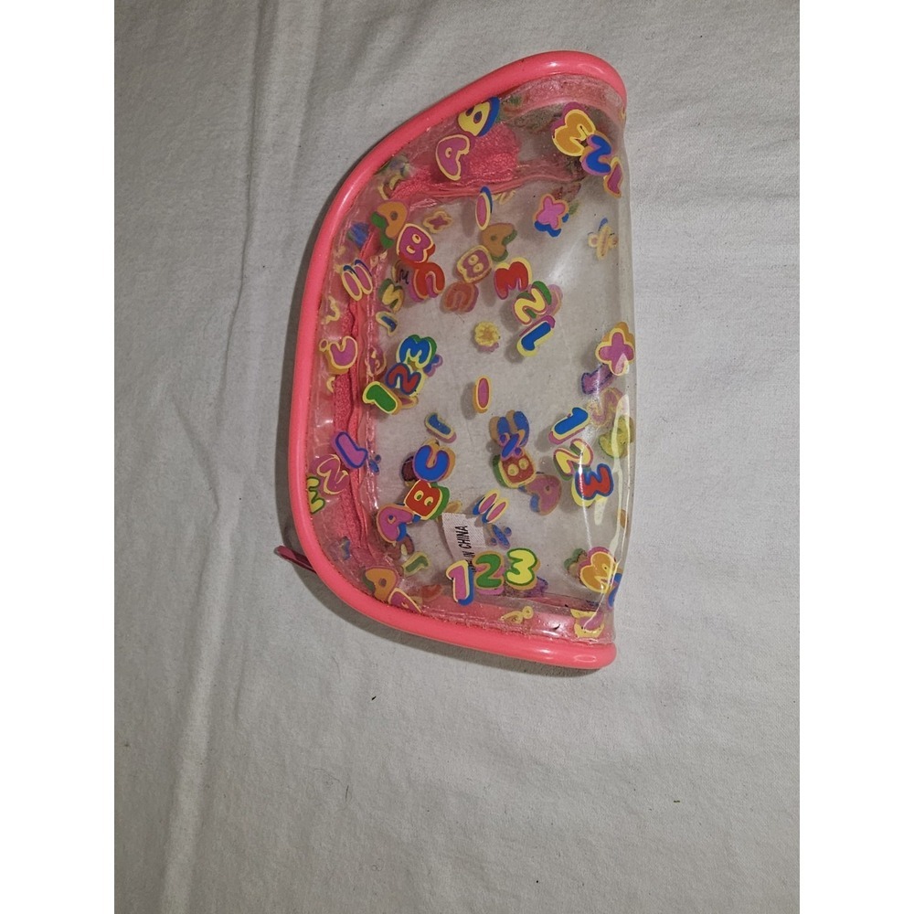 VNTG Y2K‎ Clear Pouch Lisa Frank Inspired Retro Funky